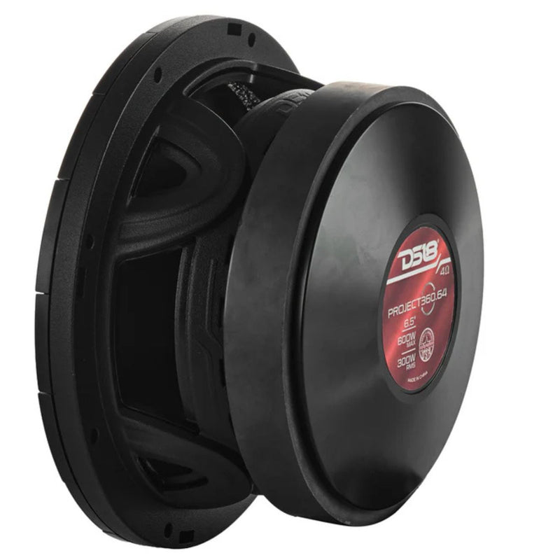 6.5" 300 W RMS 4 Ohm Mid-High Loudspeaker DS18 PROJECT360 Rotating Recone Design