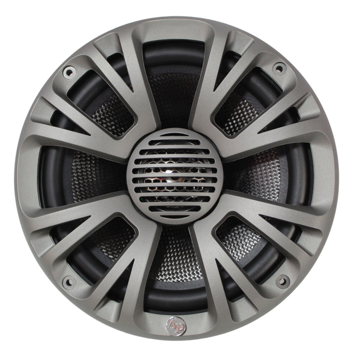 8" Coaxial 250W RMS 4-Ohm 2-Way Marine Speakers w/ LED Lights Audiopipe