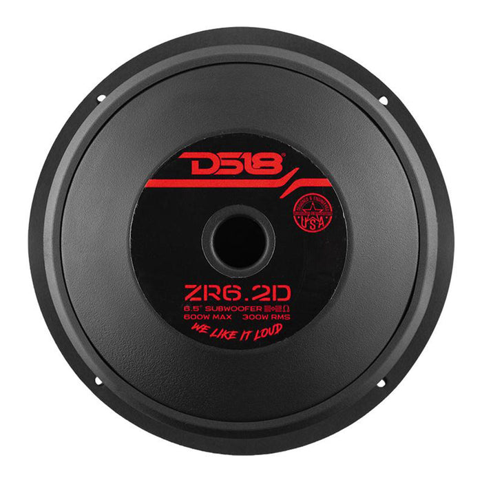 DS18 Elite-Z 6" 600 Watts Dual Voice Coil 2-Ohm Subwoofer ZR6.2D