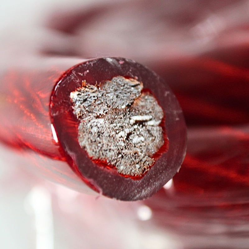 25Ft Pre Cut 0 Gauge Red CCA Power & Ground Wire Coil for Car Audio Systems