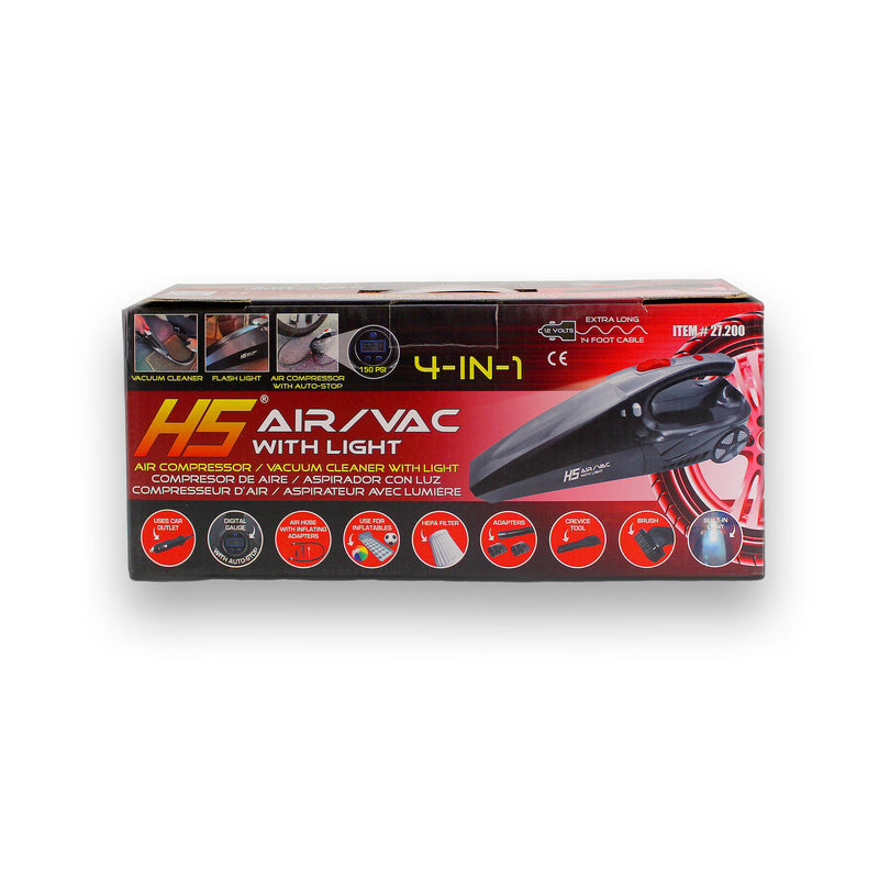 Portable Car Auto Handheld Vacuum / Air Compressor 12V with LED Light