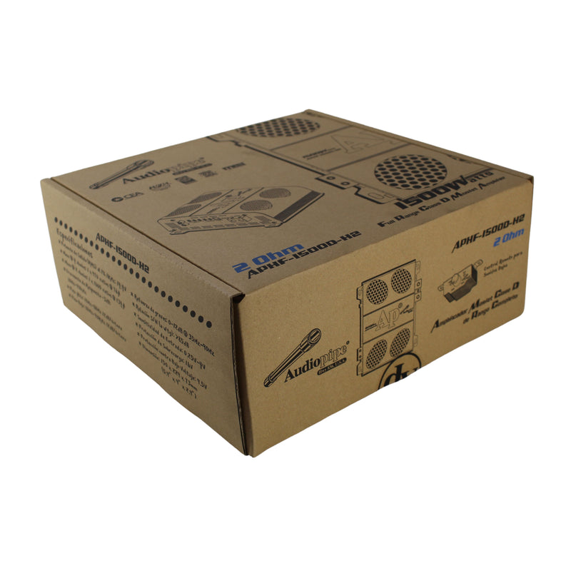 Audiopipe 1500W Monoblock 2 Ohm Class D Brazilian Style Amplifier APHF-1500D-H2