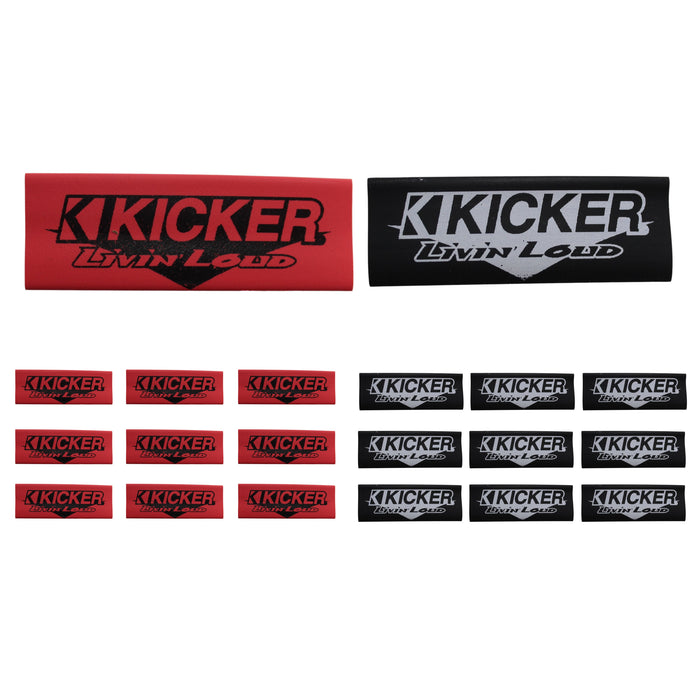 4 Gauge 3:1 Heat Shrink with Kicker Livin' Loud Logo Black/Red 20 Pack