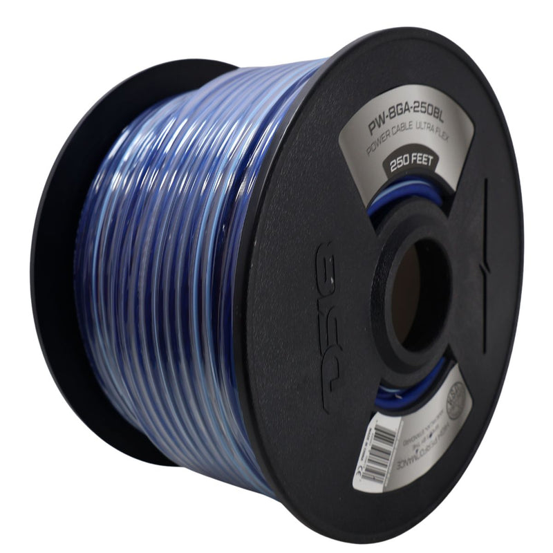 DS18 Car Audio 8 AWG CCA Power/Ground Wire Blue Lot Cut By The Foot
