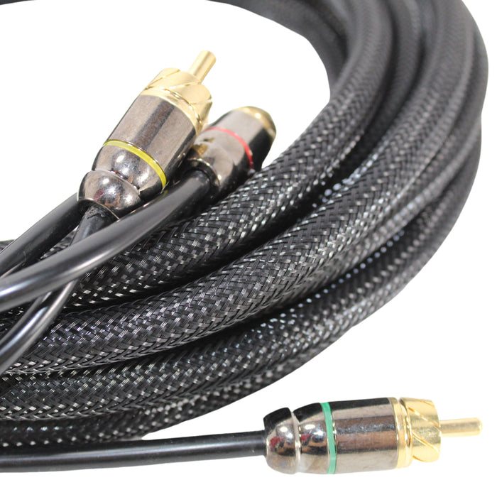 Full Tilt Audio HQ 16 Foot 4-Channel RCA Cable