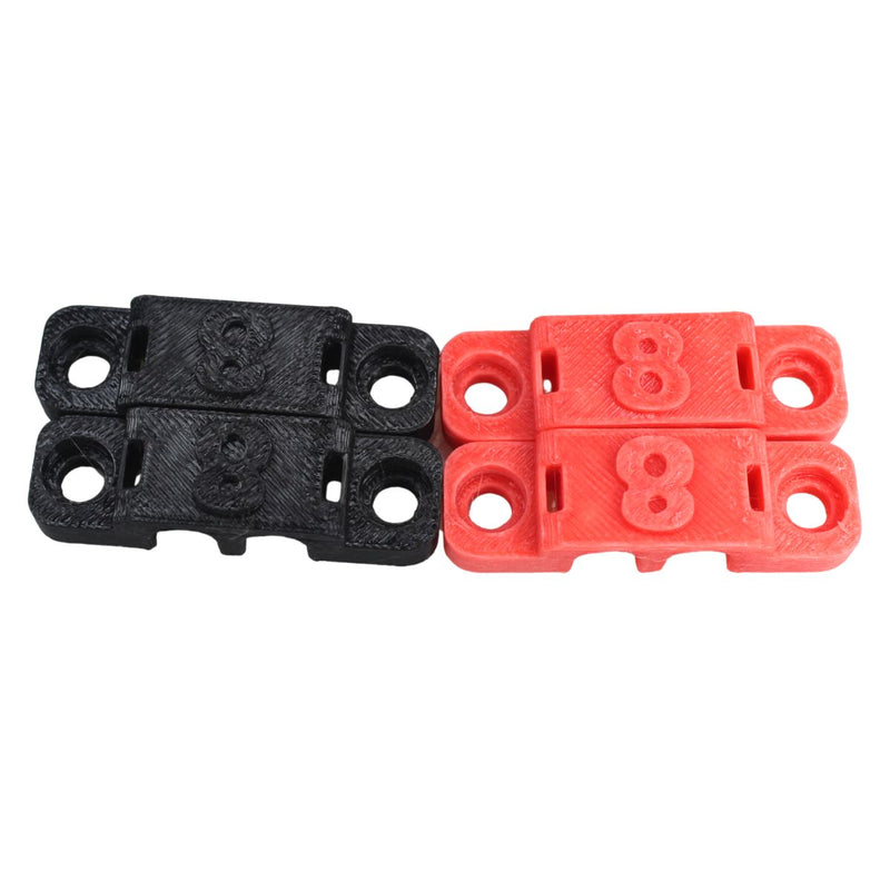8 Gauge Cable Management Wire Comb Dual Slot Can Use w/ Cable Tie Red/Black