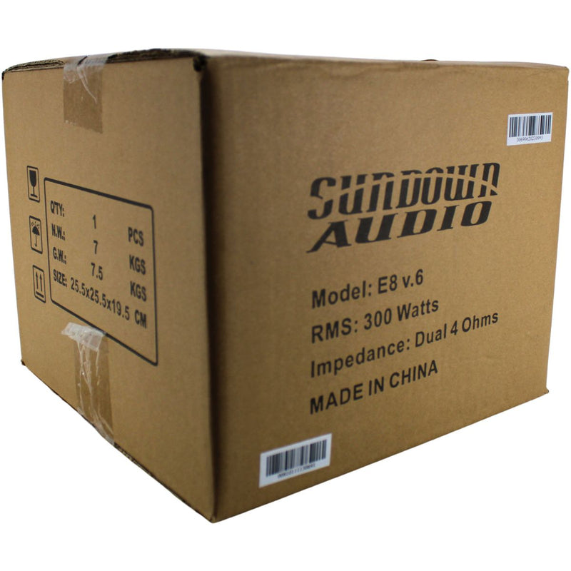 Sundown Audio E-Series V.6 8" 300 Watts RMS Dual 4-Ohm VC Subwoofer E-V.6-8-D4