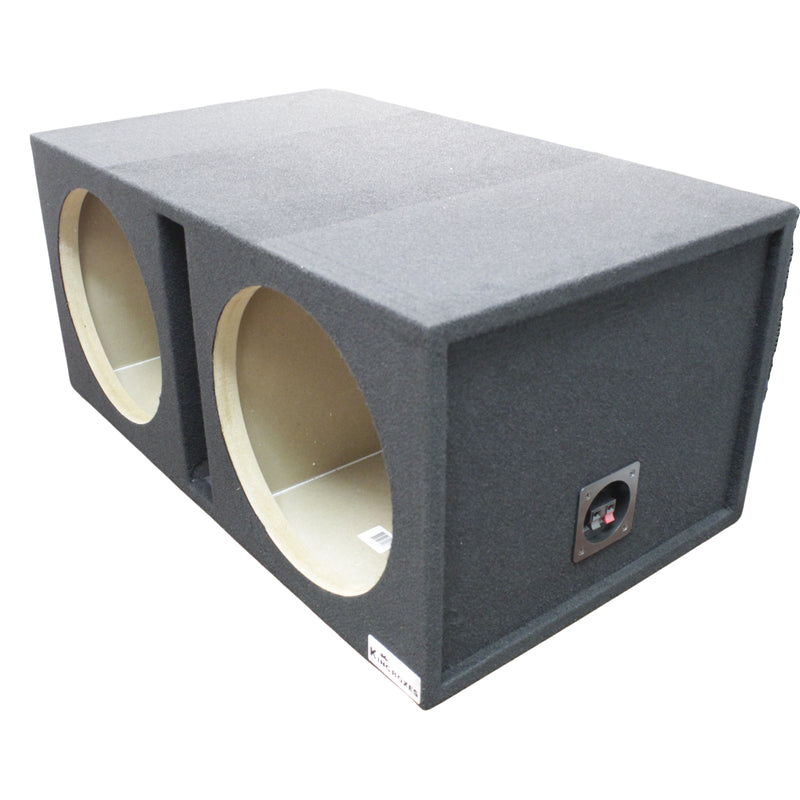 King Boxes 12" Dual Vented Carpeted Universal Subwoofer Box D12V