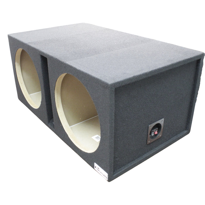 King Boxes 12" Dual Vented Carpeted Universal Subwoofer Box D12V