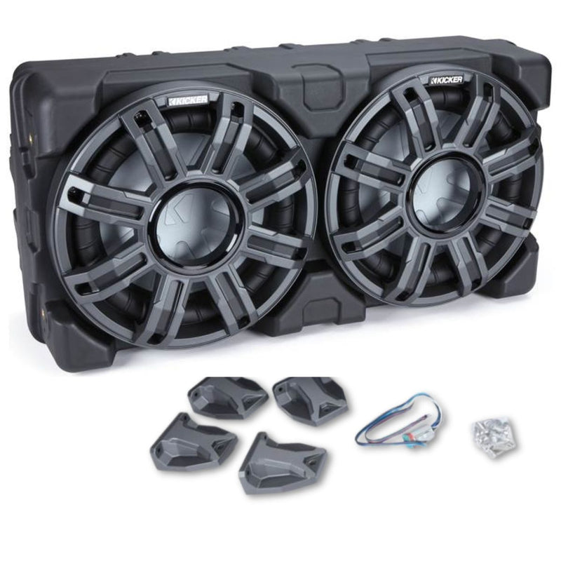 View of Front of 51MWLE104 | 10" 4-Ohm 400 Watt RMS Marine Loaded Subwoofer By Kicker With included hardware.