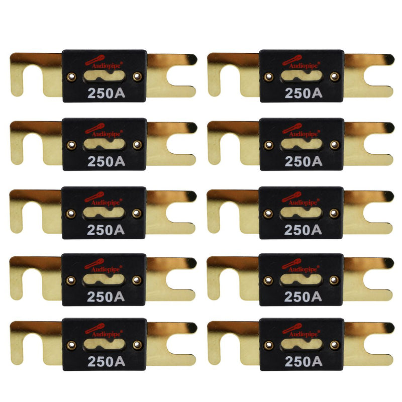 Audiopipe Gold-Plated 250 Amp ANL Fuse 32V for Car Audio 1, 2, 5 or 10 Pack