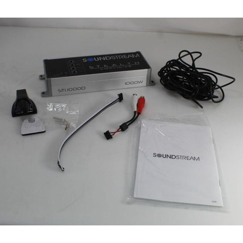 Monoblock 1000 Watt 2-Ohm Micro Compact Car Audio Amplifier Soundstream OPEN BOX