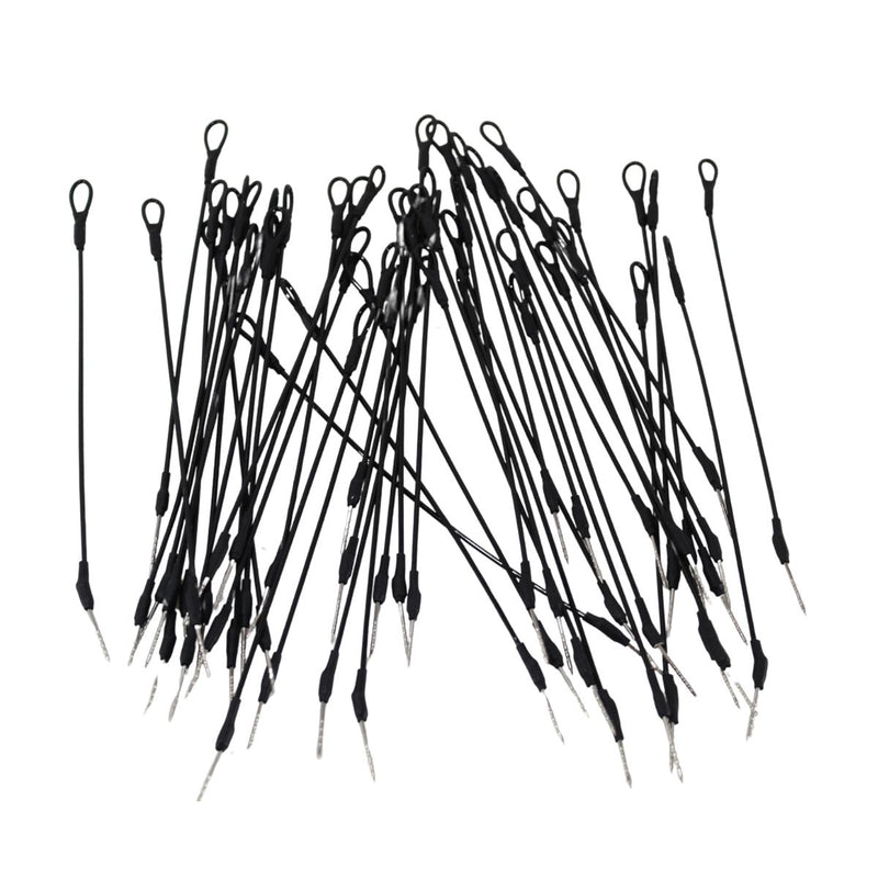 50pcs 8" Security Lanyard Wire Loops for EAS Hard Tag Systems-Black