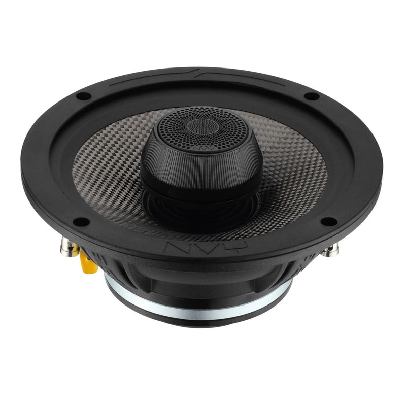 DS18 6.5" 300W RMS 4 Ohm Sealed NEO Coaxial Speakers w Bullet Tweeter Pair