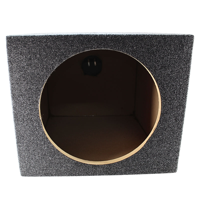 Single 12” Sealed Carpeted Subwoofer Box Made w/ Heavy-Duty MDF Construction