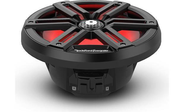 Pair of Rockford Fosgate 8" Black 2000W 4 Ohm Color Optix Marine 2-Way M2-8B