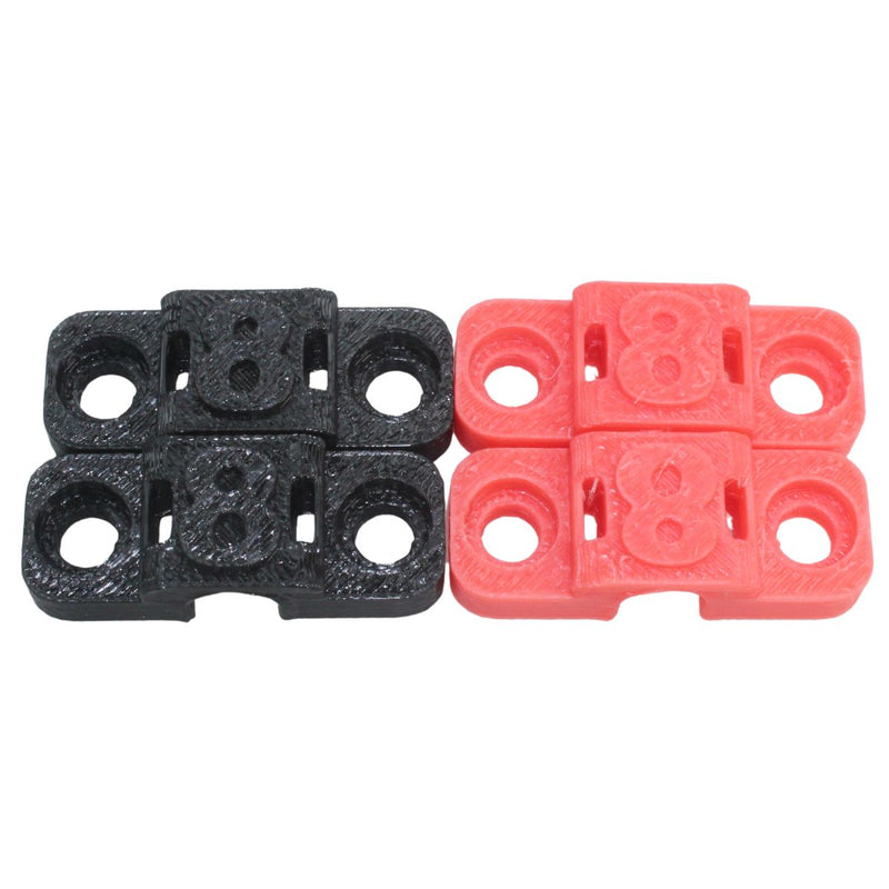 8 Gauge Cable Management Wire Comb Single Slot Can Use w/ Cable Tie Red/Black