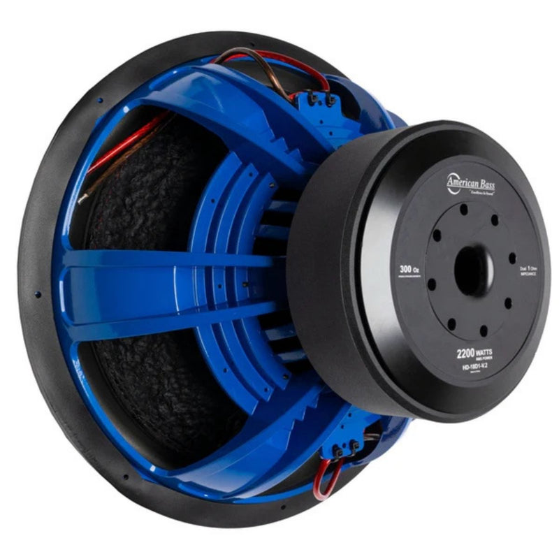 American Bass 18" 2000 Watt RMS 1-Ohm Dual Voice Coil Subwoofer HD-18D1-V2