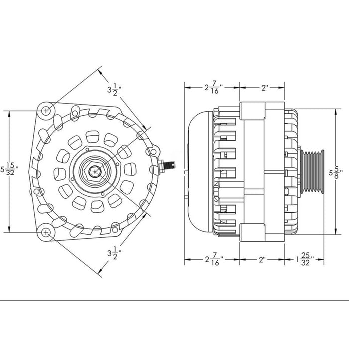 Mechman E-Series 400 Amp Red Alternator For 2014-2020 GM 6.2L Truck B14019400RD