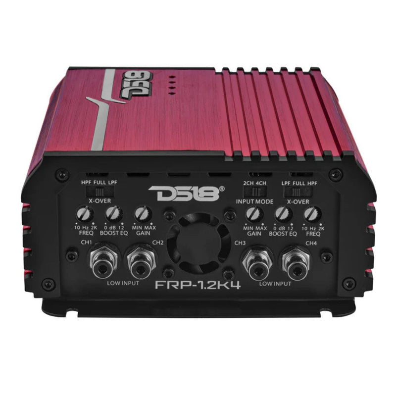 DS18 FRP1200W RMS Compact 4-Channel Full-Range Class-D Amplifier FRP-1.2K4 RED