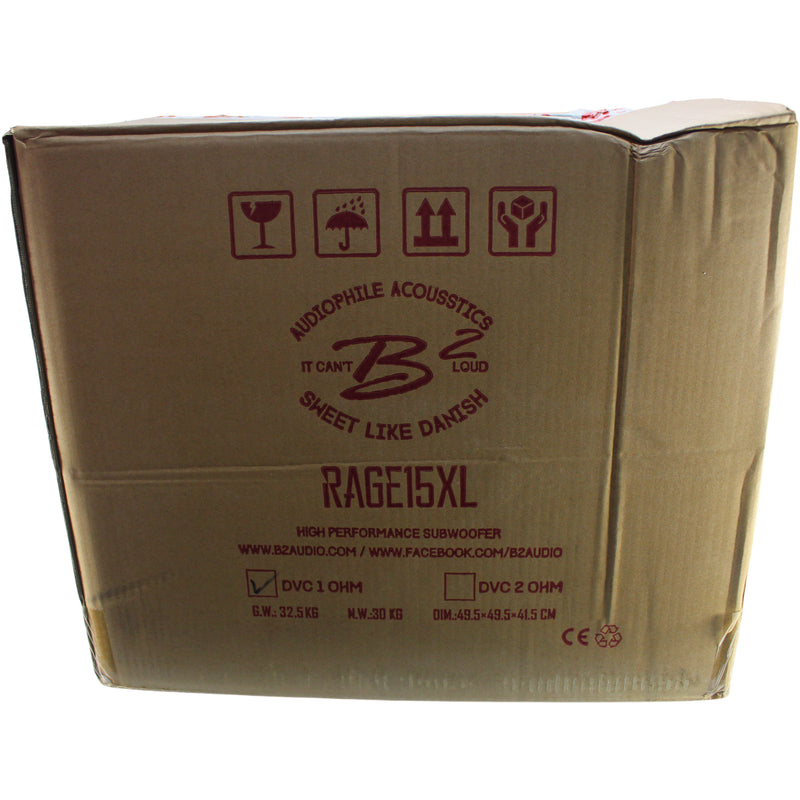B2 Audio 15" High Excursion Subwoofer RAGEXL15 V2 D1 3500W RMS