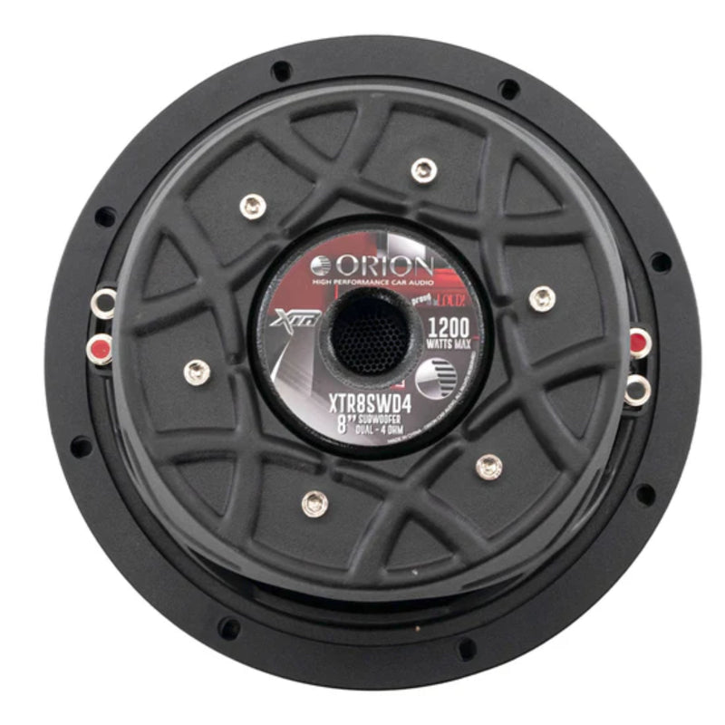 8" DUAL 4 OHM 300W RMS UV Coated Shallow Subwoofer XTR Series