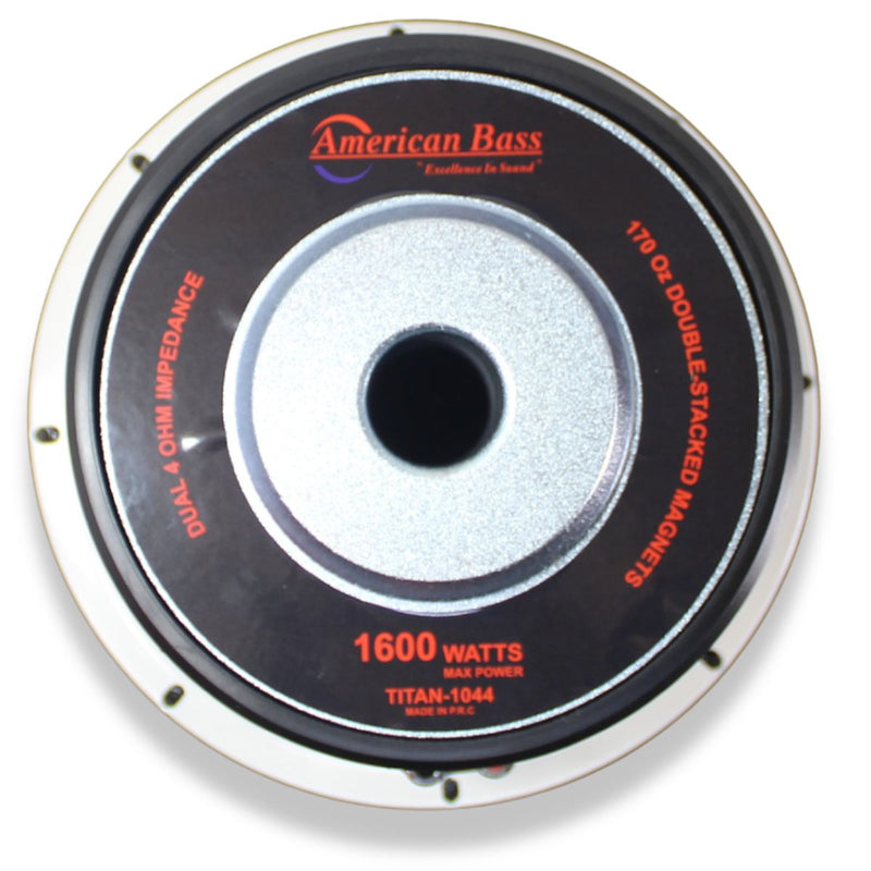 American Bass Titan 1044 10" 800 Watt RMS 3" Dual 4 Ohm Voice Coil Subwoofer