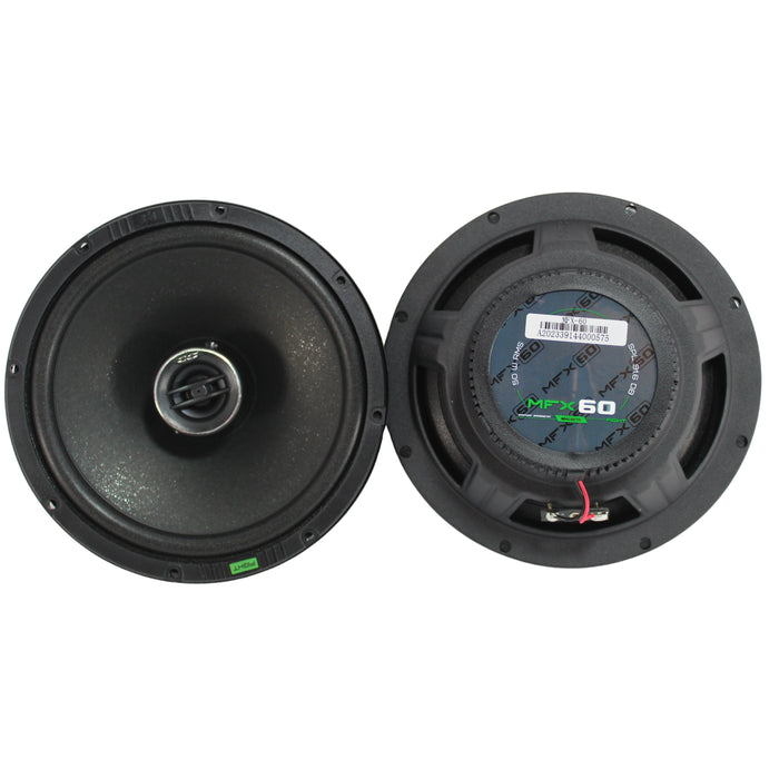 6.5" 50W RMS 4 Ohm Coaxial Speakers Deaf Bonce Machete FIGHT Series MFX-60