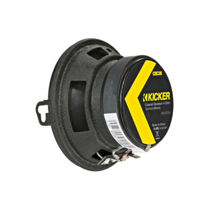 Kicker 3.5" Coaxial 2 Way Speakers 90W Peak 4 Ohm Car Audio Black 46CSC354