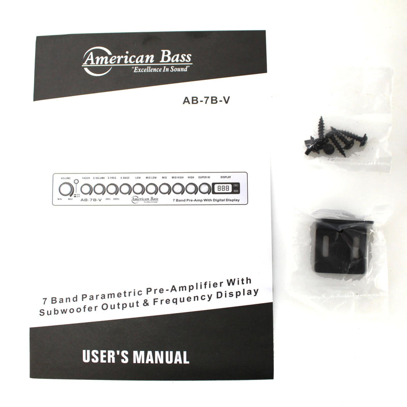American Bass Equalizer w/ Built-in 7V Line Driver + Digital Voltmeter ABV-7B