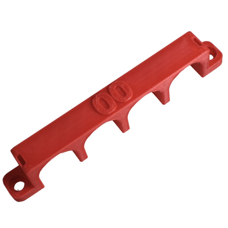00 Gauge Cable Management Wire Comb Quad Slot Can Use w/ Cable Tie Red/Black