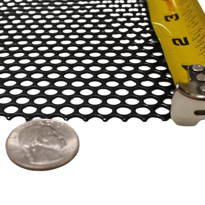 Audiopipe 2x4' Black Metal Finish Mesh Grill Sheet Staggered Rows 3/16" Holes