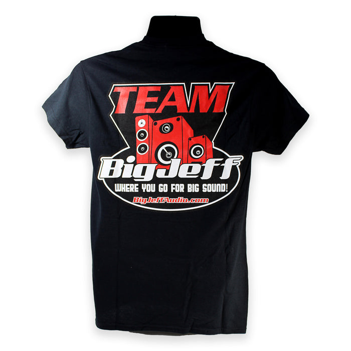 Official Big Jeff Audio 100% Cotton T-Shirt Black with Team Big Jeff Logo
