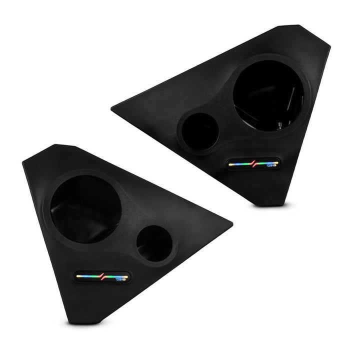 Polaris Slingshot Front Kick Panel Pods For 6.5" Speakers and 3.8" Bullet Tweeters with Digital LED Lights DS18 DS-SLG-FKP6v2