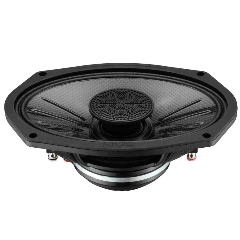 6x9" 250W RMS 4 Ohm Marine Hybrid Speakers Carbon Fiber DS18 NVY-69HDCFSL-N4