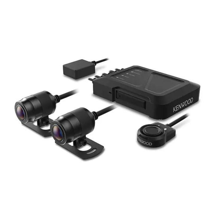 Kenwood 2MP HD Dash Cam With GPS & Rear-View Camera Plus (x2) 5M Extension cables