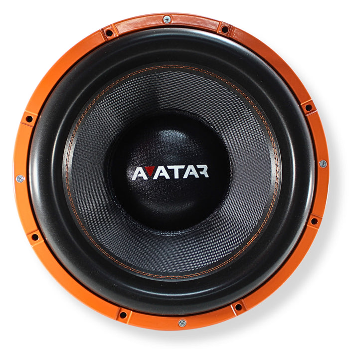 15" Dual 2-Ohm Car Audio Subwoofer 7600 watts, Avatar Volcano Orange SVL-1547-D2