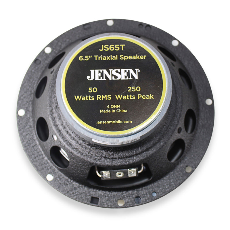 Pair of 6.5" 50 Watt RMS 4-Ohms Jensen JS65T Full Range 3-Way Speakers