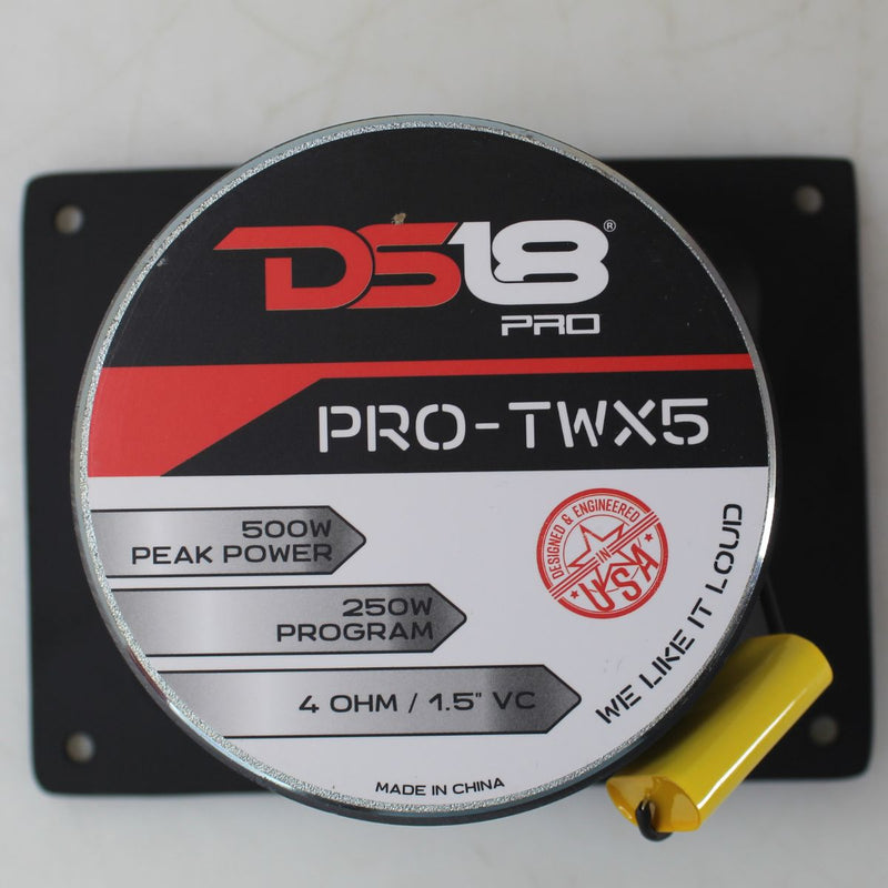 DS18 PRO 1.5" Voice Coil 4 Ohm 250W RMS Super Bullet Tweeter PRO-TWX5 OPEN BOX