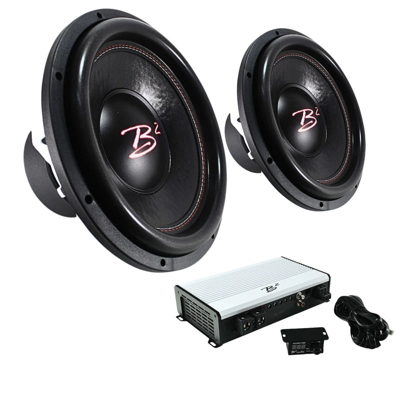 Dual B2 Audio RIOT15-D2 15" 1000W RMS Subs with RAGE 3500 Amp