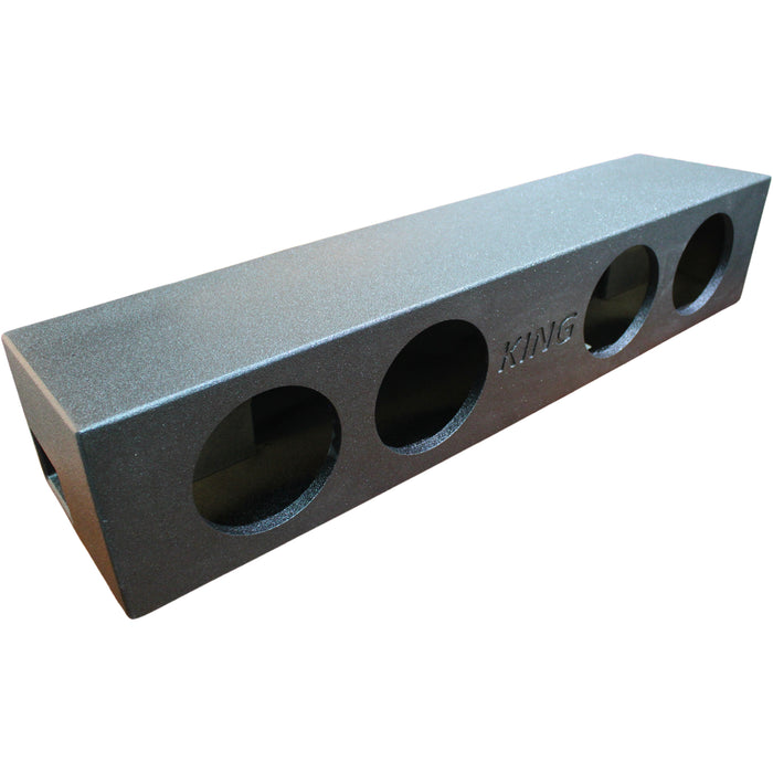 King Boxes Quad  8" 19-UP Ram Front Fire Ported Sprayed Speaker Box AK-DG19-48