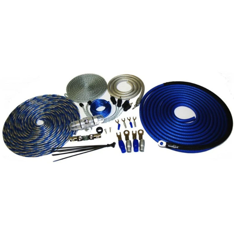 Massive Audio Full 0AWG Silver Tinned 100% O2 Free Pure Twisted Copper Wire Kit