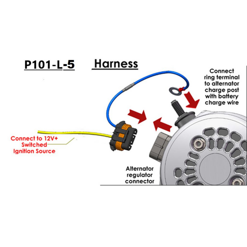 Mechman GM Alternator Voltage Boost Harness 2.5V Increase for Lithium Batteries