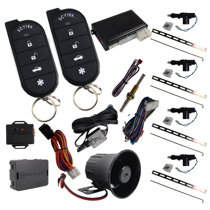 A4 5 Button Remote Engine Start, Keyless Entry, Security System w/ 2 Remotes