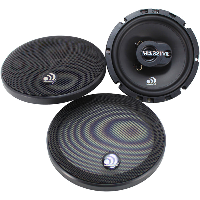 Massive Audio MX Series Shallow Mount 6.5" 50W RMS 4-Ohm Coaxial SPKRS OPEN BOX