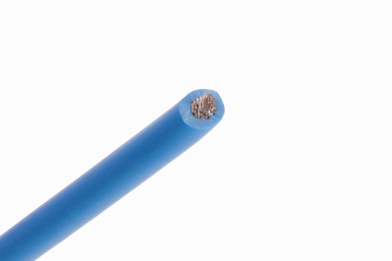 14 GA 100 FT Blue Stranded of CCA Primary Power Ground Wire Cable - Full Spool