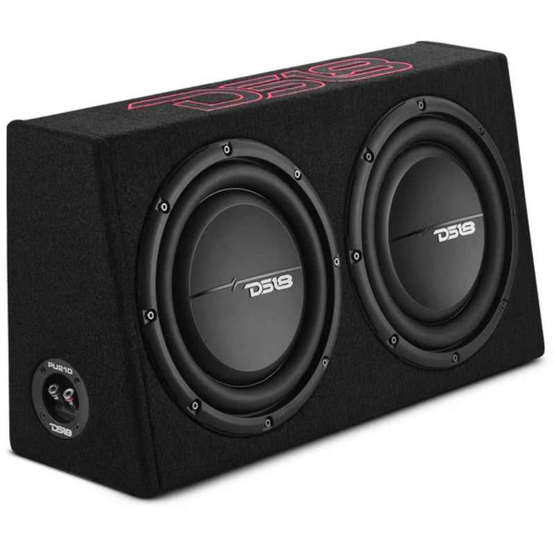 10” 350W RMS 2-Ohm Loaded Subwoofer Sealed Truck Enclosure w/ Passive Radiator