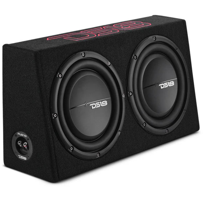 10” 350W RMS 2-Ohm Loaded Subwoofer Sealed Truck Enclosure w/ Passive Radiator