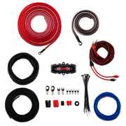 DS18 8 AWG Complete Amplifier Wiring Install Kit Mini ANL Fuse Holder & MANL 60A - Big Jeff Online Inc