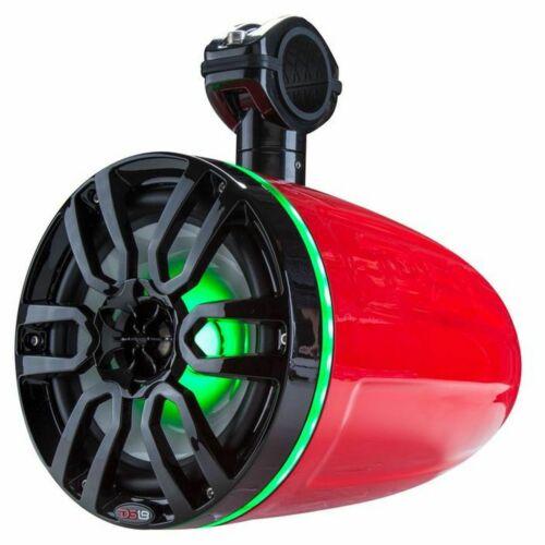 DS18 Pair of 8" Marine & Powersports RGB LED Tower 125W RMS Speakers NXL-X8TP/RD
